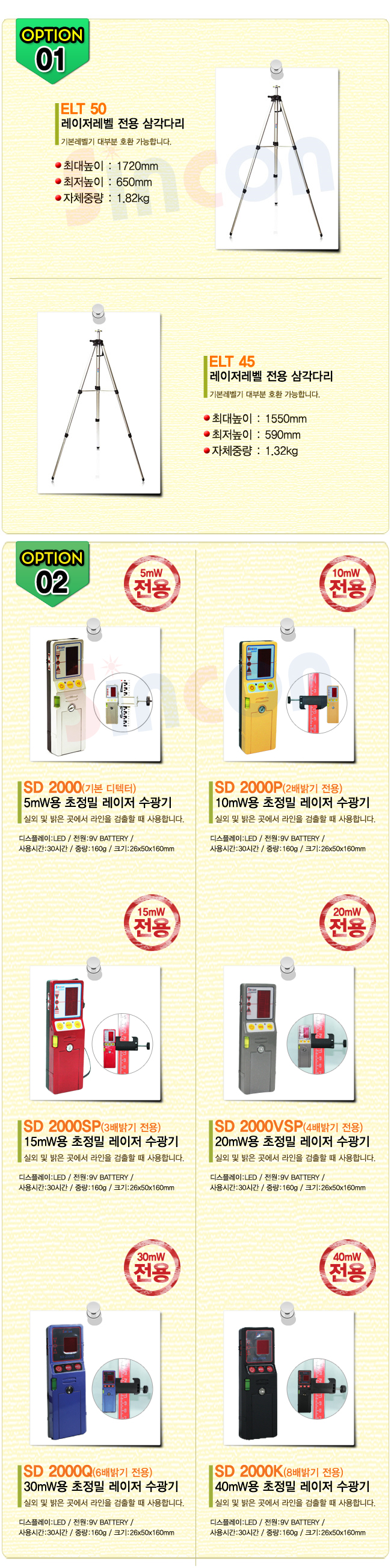 수광기,삼각대